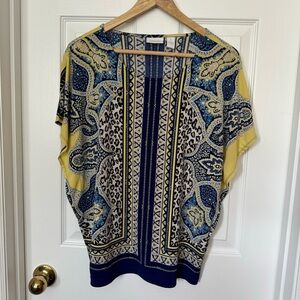 Chico’s Patterned Top Sz 1